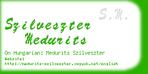 szilveszter medurits business card